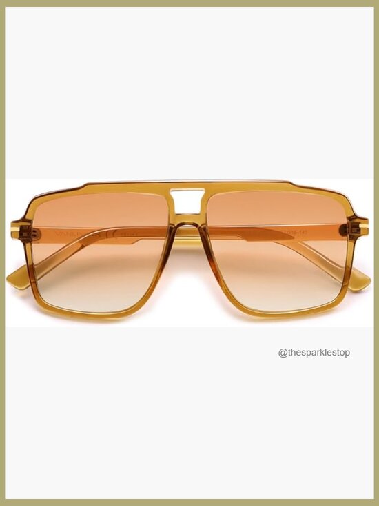 Polarized Plastic Aviator Sunglasses with UV400 Protection main image 7